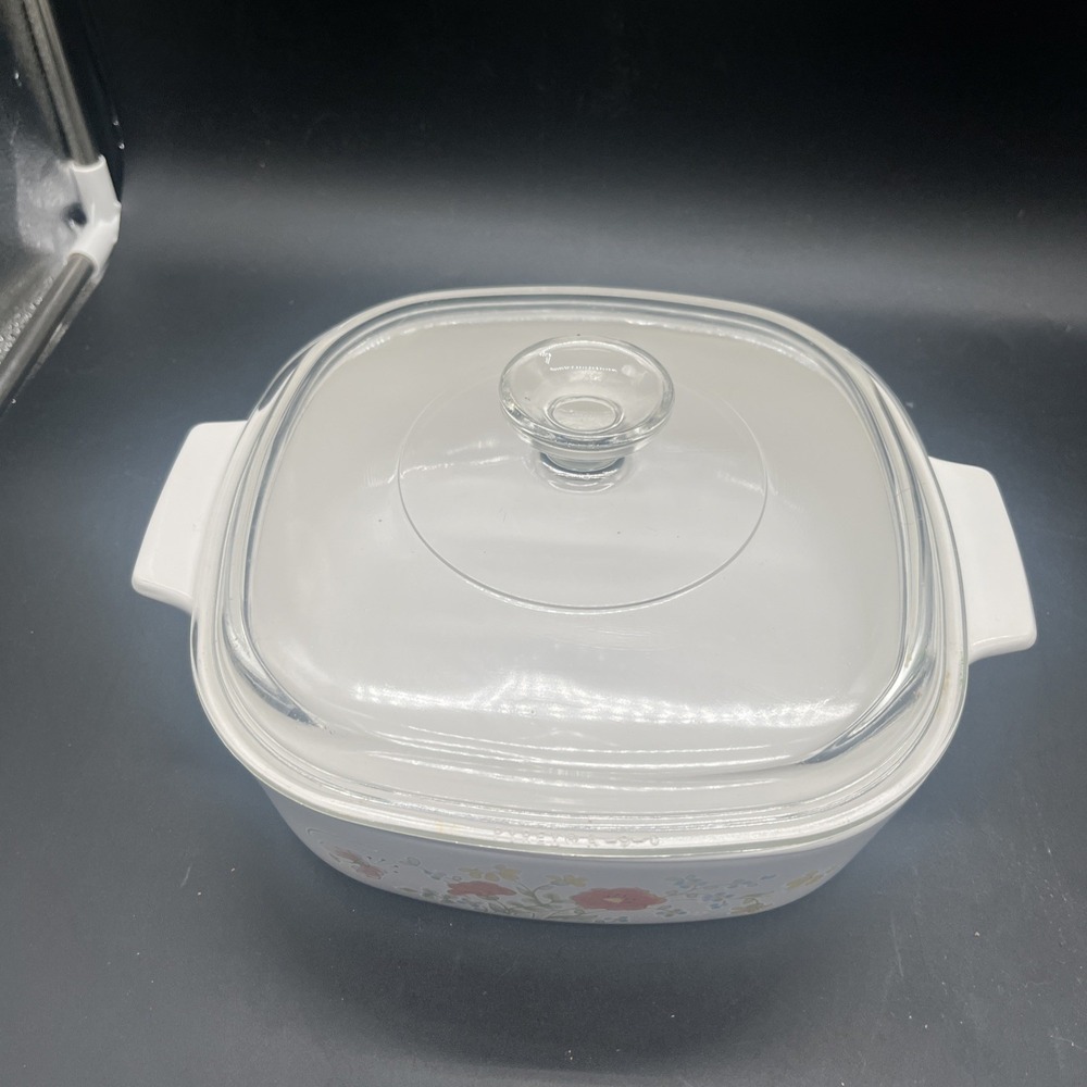 Vintage Corning Ware Wildflower A-2-B 2 Quart Casserole Dish With Lid - Picture 3 of 16